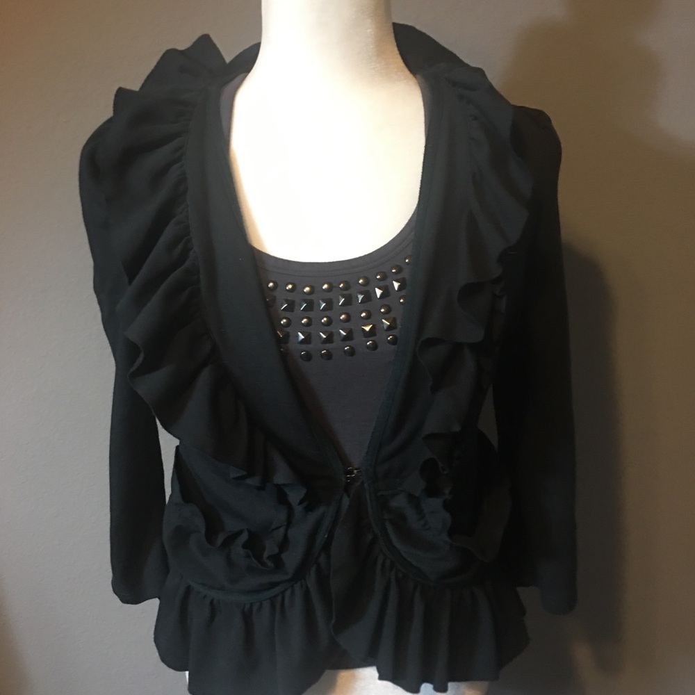 Anthropologie-Cartonnier Black Blazer SZ Small